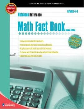 Paperback Math Fact Book, Grades 4 - 8: Second Edition Book