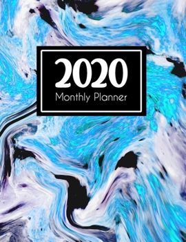 Paperback 2020 Monthly Planner: Weekly and Monthly - Jan 1, 2020 to Dec 31, 2020 - Calendar Agenda Book - January to December - Cute Appointment & Pro Book