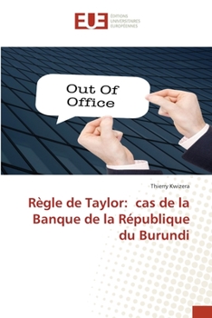 Paperback Règle de Taylor: cas de la Banque de la République du Burundi [French] Book