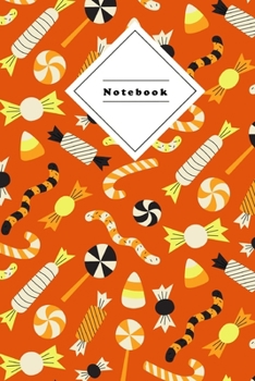 Paperback Notebook: Composition Notepad - 120 sheets 6x9 Wide ruled lined - Halloween Coverdesign Book