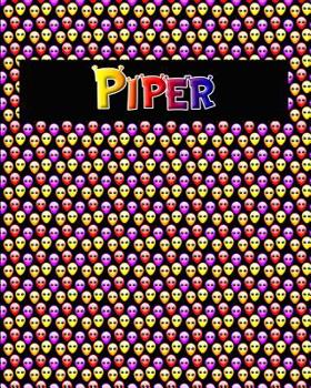 120 Page Handwriting Practice Book with Colorful Alien Cover Piper: Primary Grades Handwriting Book
