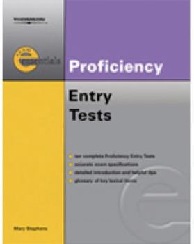 Paperback Exam Essentials Practice Tests: Cambridge English Proficiency Entry Test: Cpe Entry Test Book