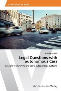 Paperback Legal Questions with autonomous Cars Book