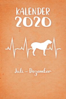 Kalender 2020: Oranger Tageskalender Alabai Herzschlag Hunde 2. Halbjahr Juli Dezember ca DIN A5 weiß über 190 Seiten