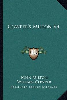 Paperback Cowper's Milton V4 Book