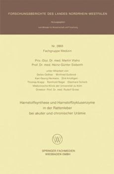 Paperback Harnstoffsynthese Und Harnstoffzyklusenzyme in Der Rattenleber Bei Akuter Und Chronischer Urämie [German] Book