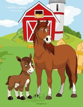Paperback Caballos y ponis libro para colorear 1 [Spanish] Book