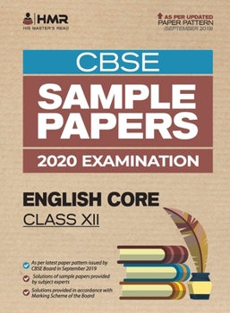 Paperback Sample Papers - English Core: CBSE Class 12 for 2020 Examination Book