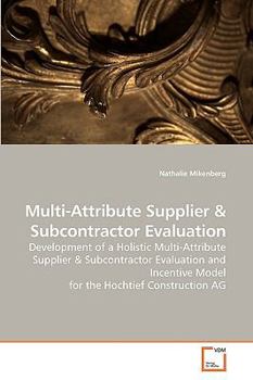 Paperback Multi-Attribute Supplier Book