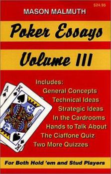 Paperback Poker Essays, Volume III Book