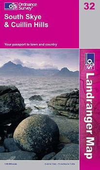 Map LR032 South Skye and Cuillin Hills (Landranger Maps) Book