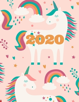 Paperback 2020 Weekly Planner: Unicorn Weekly, Monthly, Yearly Planner with Goal Planning Book