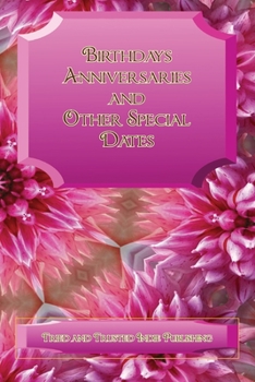 Paperback Birthdays Anniversaries and Other special Dates: A Large Print, alphabetically sectioned notebook ideally suited to backing up electronic records of i [Large Print] Book