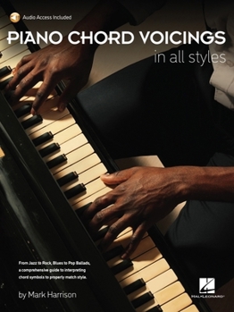 Paperback Piano Chord Voicings in All Styles: With Audio Access Included, by Mark Harrison Book