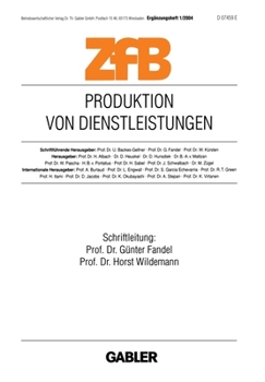 Paperback Produktion Von Dienstleistungen [German] Book