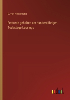 Paperback Festrede gehalten am hundertjährigen Todestage Lessings [German] Book