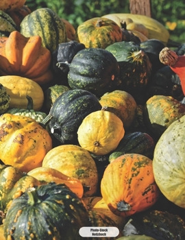 Photo-Stock Notizbuch: Kürbis Ernte  Tagebuch Journal 150 Seiten liniert | Notizbuch im A4 Format | mattes Softcover (German Edition)