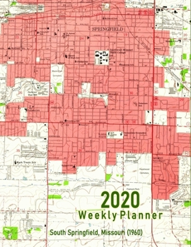 Paperback 2020 Weekly Planner: South Springfield, Missouri (1960): Vintage Topo Map Cover Book