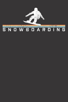 Paperback Notebook: Snowboarding Cool Gift Vintage Dot Grid 6x9 120 Pages Book