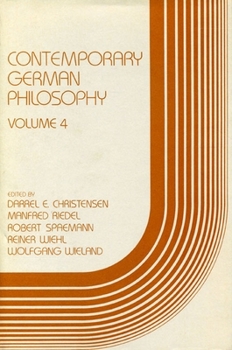 Hardcover Contemporary German Philosophy: Volume 4 Book