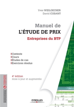 Paperback Manuel de l'étude de prix - Entreprises du BTP [French] Book