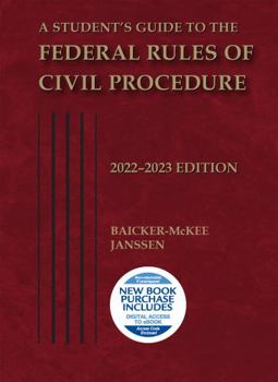Paperback A Student's Guide to the Federal Rules of Civil Procedure, 2022-2023 (Selected Statutes) Book