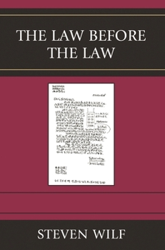 Paperback Law Before the Law Book