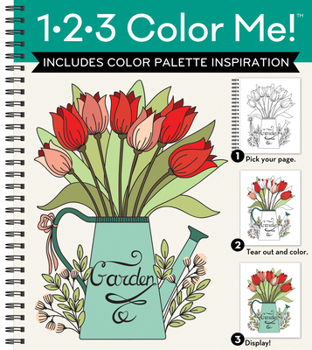 Spiral-bound 123 Color Me Garden Book