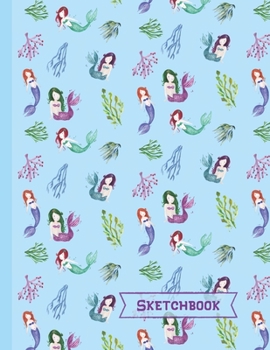 Paperback Mermaids Sketchbook: Mermaid Gifts: Blank Drawing Paper Sketch Book: Large Notebook for Doodling or Sketching 8.5" x 11" Book