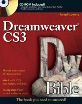 Paperback Dreamweaver CS3 Bible [With CDROM] Book