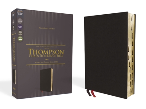 Leather Bound Nasb, Thompson Chain-Reference Bible, Genuine Leather, Calfskin, Black, 1995 Text, Red Letter, Thumb Indexed, Comfort Print Book