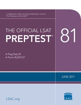 Paperback The Official LSAT Preptest 81: (June 2017 Lsat) Book