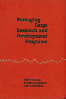 Hardcover Managing Large Research and Development Programs Book