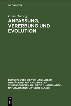 Hardcover Anpassung, Vererbung Und Evolution [German] Book