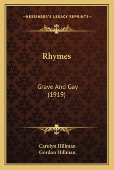 Paperback Rhymes: Grave And Gay (1919) Book