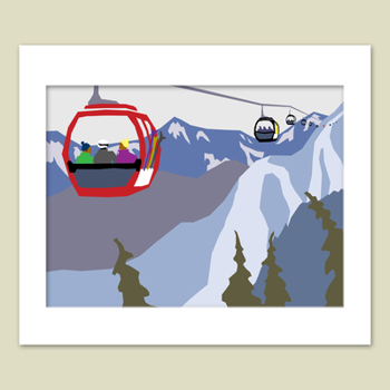 Gondola Matted Print, 16 x 20 (Alphabet Cities)