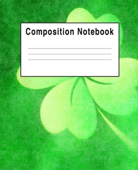 Paperback Composition Notebook: Clover Green Grunge All Over Design Book