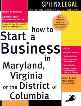 Paperback How to Start a Business in Maryland, Virginia, or the District of Columbia Book