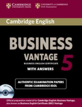 Paperback Cambridge English Business 5 Vantage Self-Study Pack (Student's Book with Answers and Audio CDs (2)) [With CD (Audio)] Book