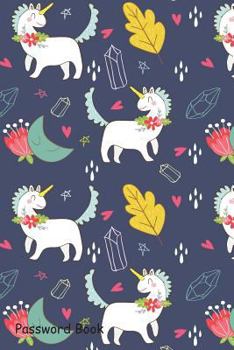 Paperback Password Book: Include Alphabetical Index with Unicorn Star and Moon Book