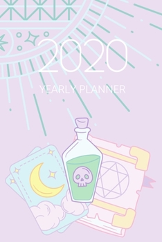 Paperback 2020 Planner: Pastel Witch: Yearly Planner (6 x 9 inches. 136 pages) Book