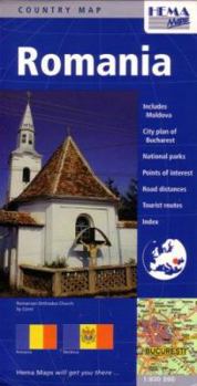 Hardcover Romania, Country Map: Includes Moldova, City Plan of Bucharest ... Index: 1:800 000 Book