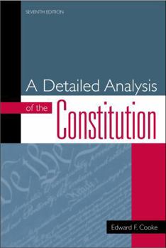 Hardcover A Detailed Analysis of the Constitution Book
