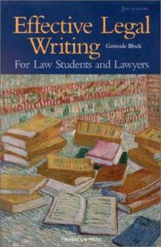 Paperback Effective Legal Writing: For Law Students and Lawyers Book