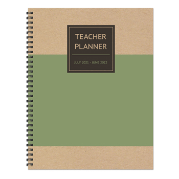 Calendar Cal 2022- Olive Kraft Teacher Academic Year Planner Book