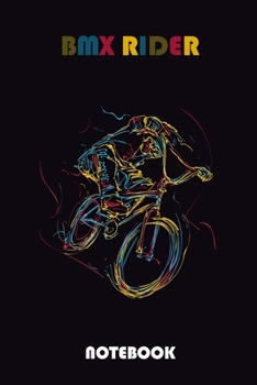 BMX Rider: Lined Elegant Notebook/Journal Birthday Gift, 100 Pages, 6"x9", Soft Cover, Matte Finish