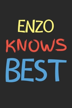 Enzo Knows Best: Lined Journal, 120 Pages, 6 x 9, Enzo Personalized Name Notebook Gift Idea, Black Matte Finish (Enzo Knows Best Journal)