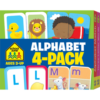 Misc. School Zone Alphabet 4-Pack Flash Cards Book