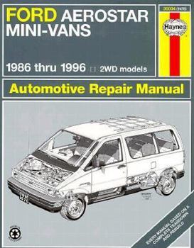 Paperback Haynes Ford Aerostar Minivans, 1986-96 Book