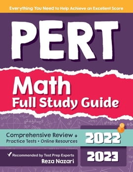Paperback PERT Math Full Study Guide: Comprehensive Review + Practice Tests + Online Resources Book